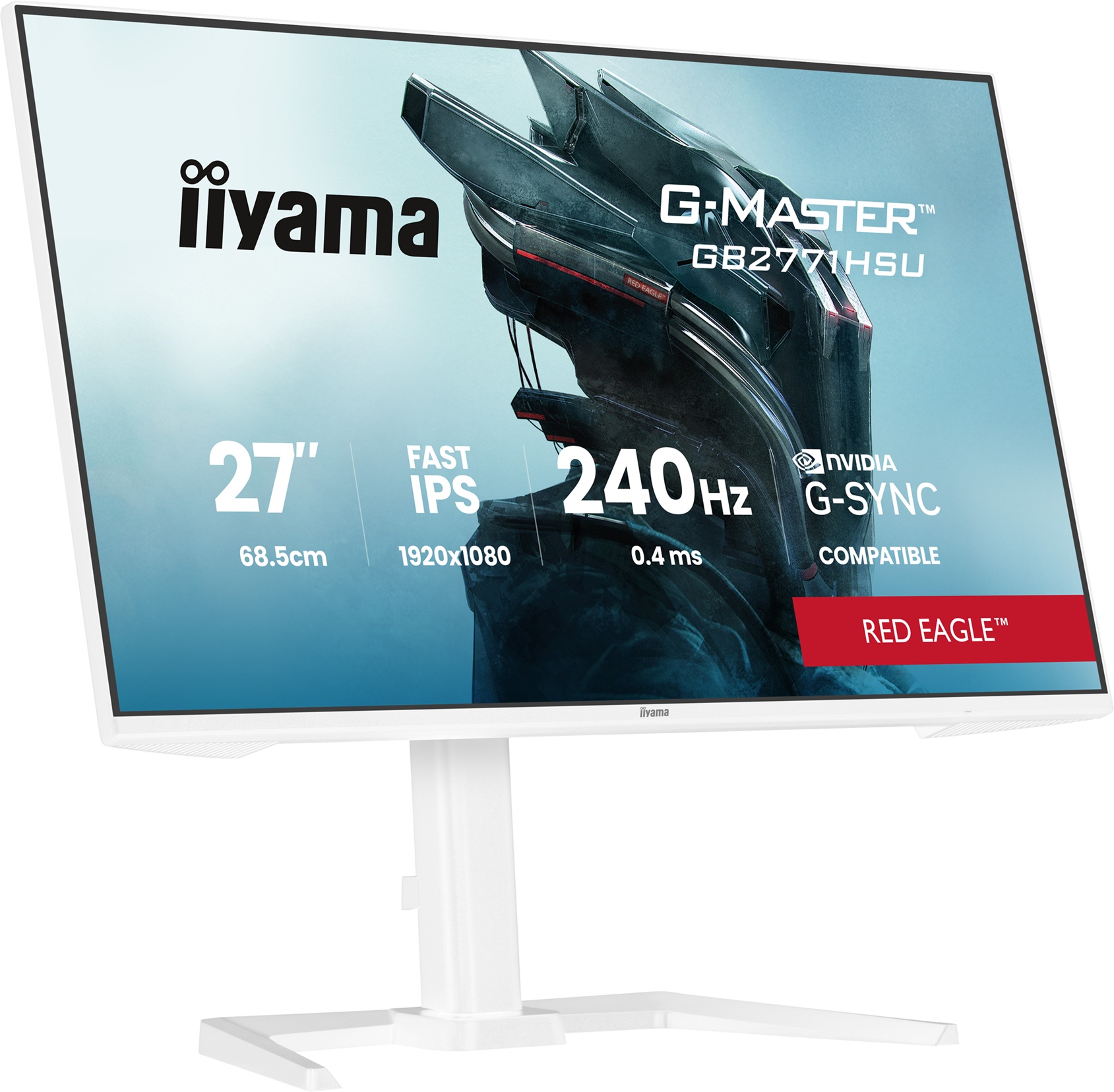 iiyama G-Master/ GB2771HSU-W1/ 27"/ IPS/ FHD/ 240Hz/ 0, 4ms/ Biela/ 3R 