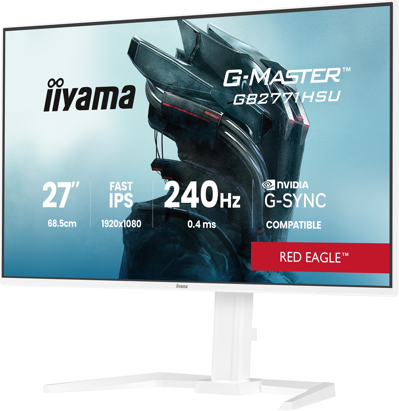 iiyama G-Master/ GB2771HSU-W1/ 27"/ IPS/ FHD/ 240Hz/ 0, 4ms/ Biela/ 3R 