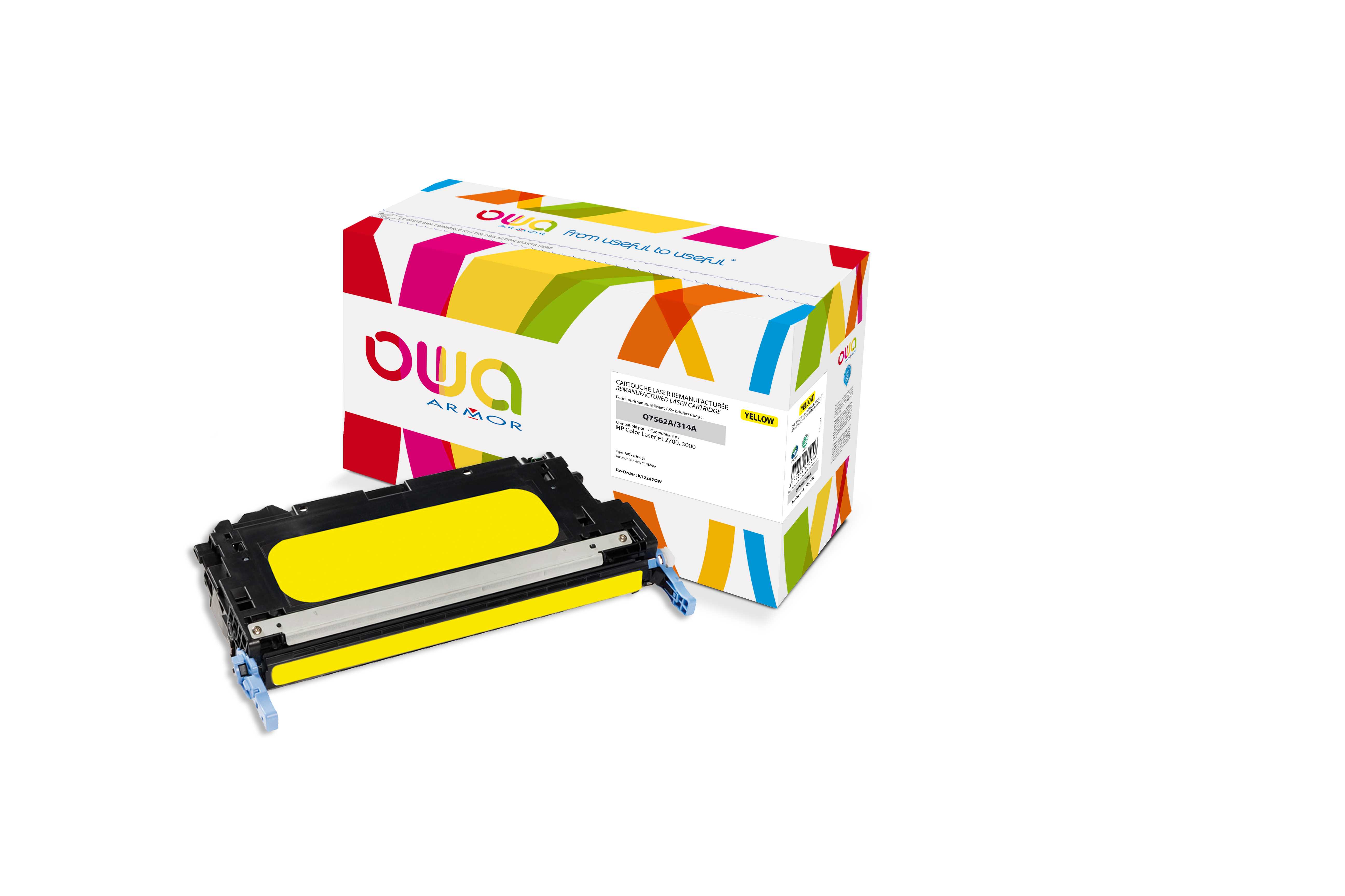 OWA Armor toner kompatibilný s HP Q7562A, 3500st, žltá/ yellow