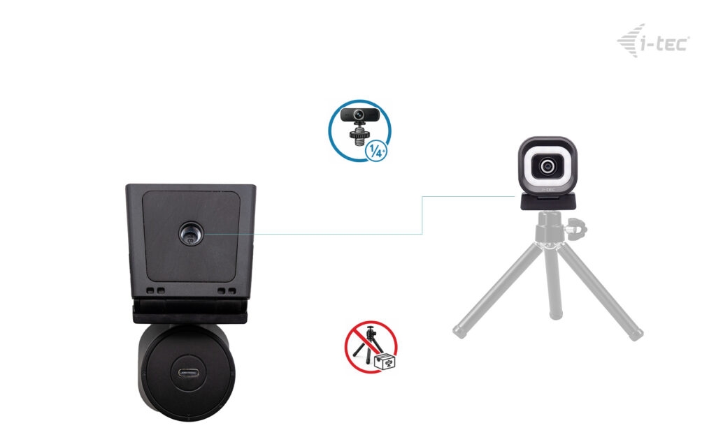 i-tec SOLOMON 700 STREAM 4K Webcam s LED osvetlením 
