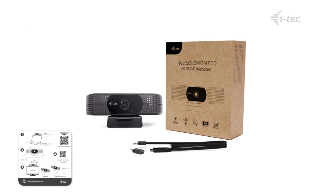 i-tec SOLOMON 500 4K PDAF Webcam 