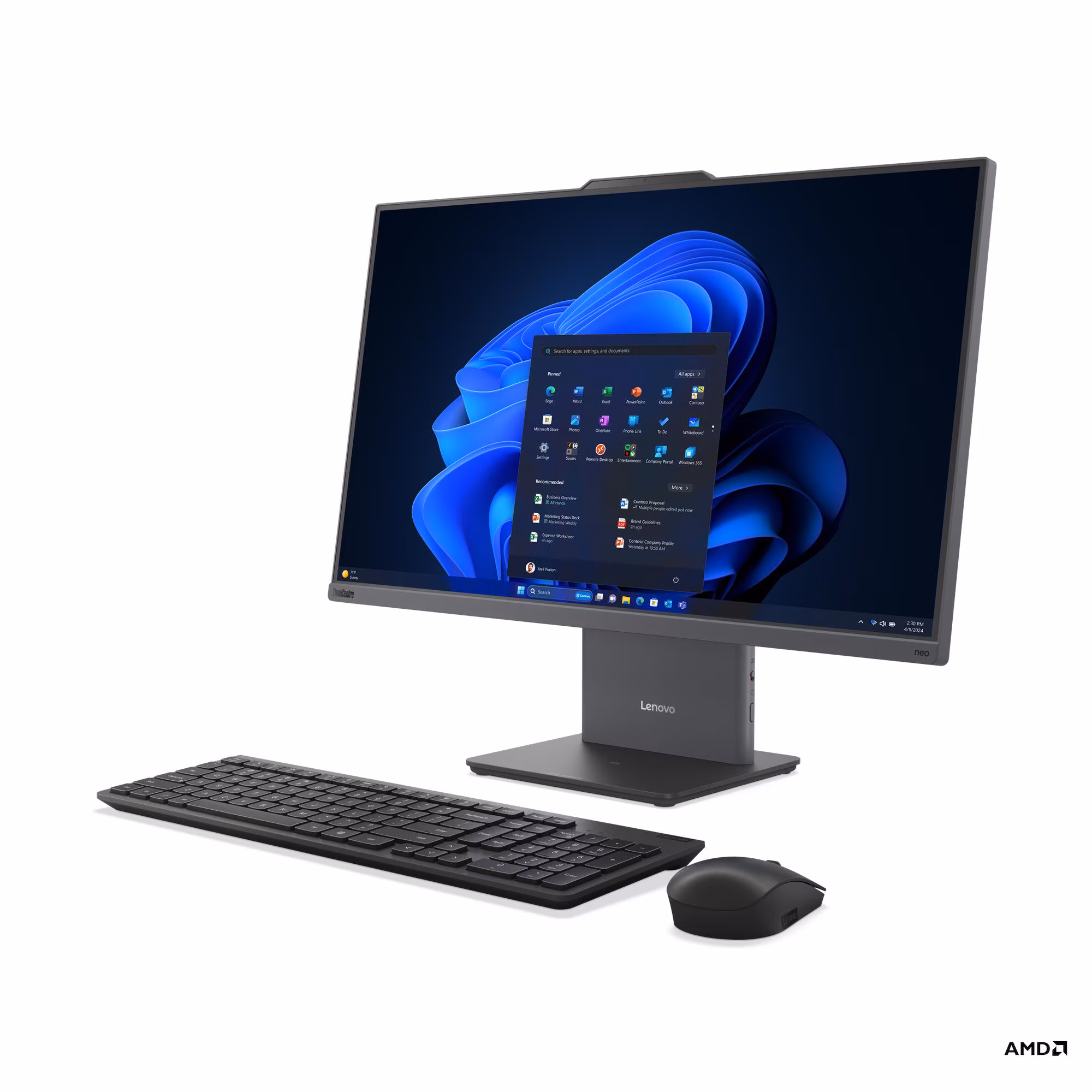 Lenovo ThinkCentre neo/ 55a 24 Gén 6/ 23, 8"/ FHD/ AMD Ryzen™ AI 7 350/ 16GB/ 512GB/ AMD int/ W11P/ Sivá/ 1R 