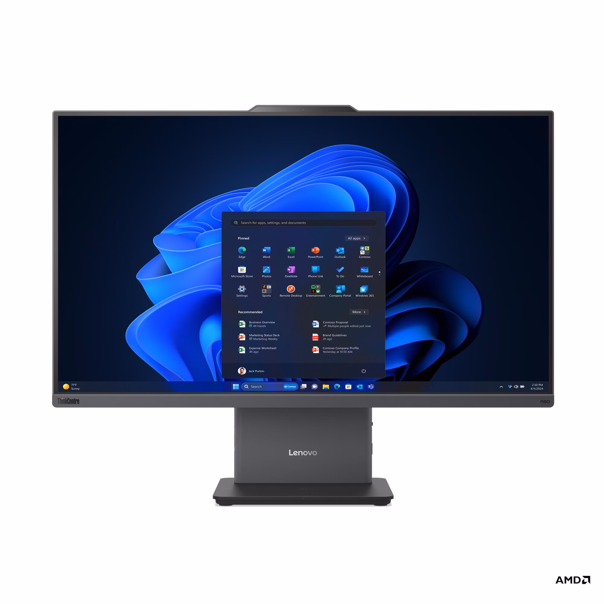 Lenovo ThinkCentre neo/ 55a 24 Gén 6/ 23, 8"/ FHD/ AMD Ryzen™ AI 7 350/ 16GB/ 512GB/ AMD int/ W11P/ Sivá/ 1R 