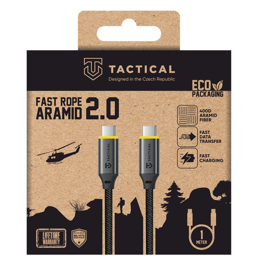 Tactical Fast Rope Aramid 2.0 Cable USB-C/ USB-C 1m 