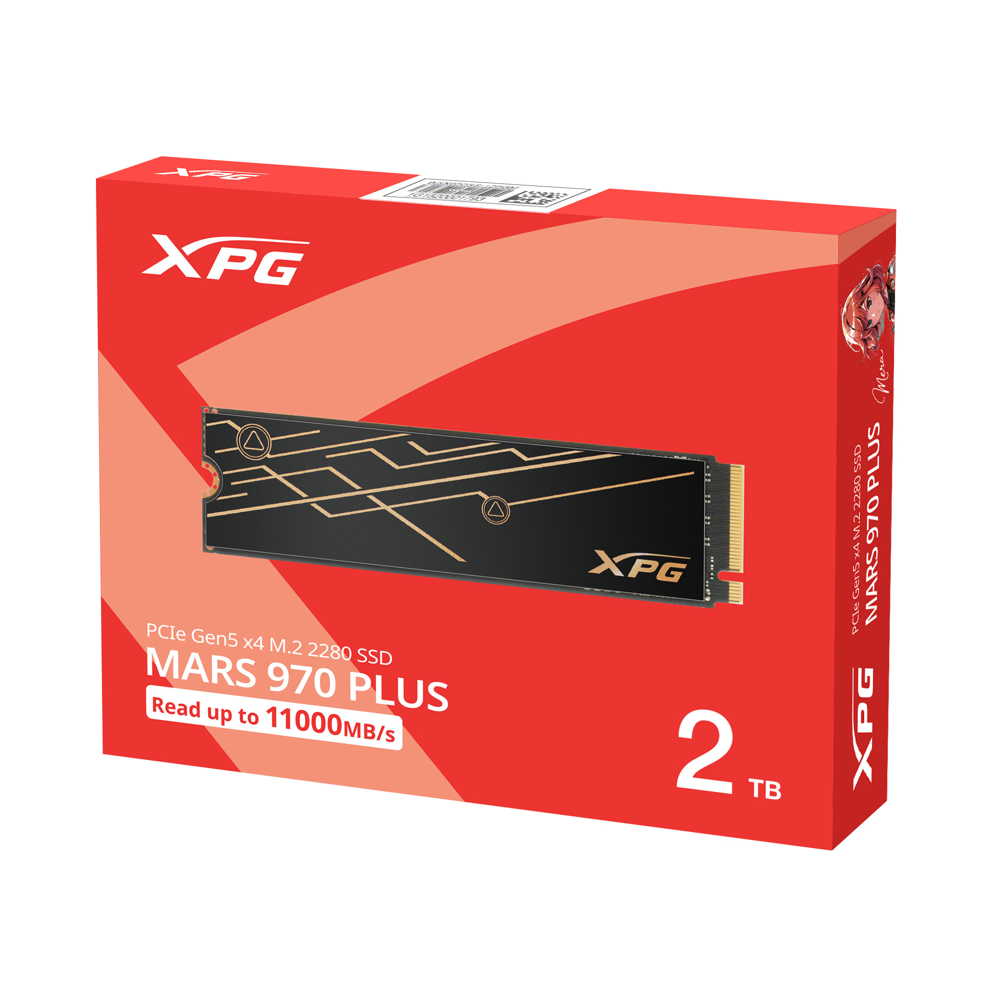 ADATA MARS 970 PLUS/ 2TB/ SSD/ M.2 NVMe/ Čierna/ Heatsink/ 5R 