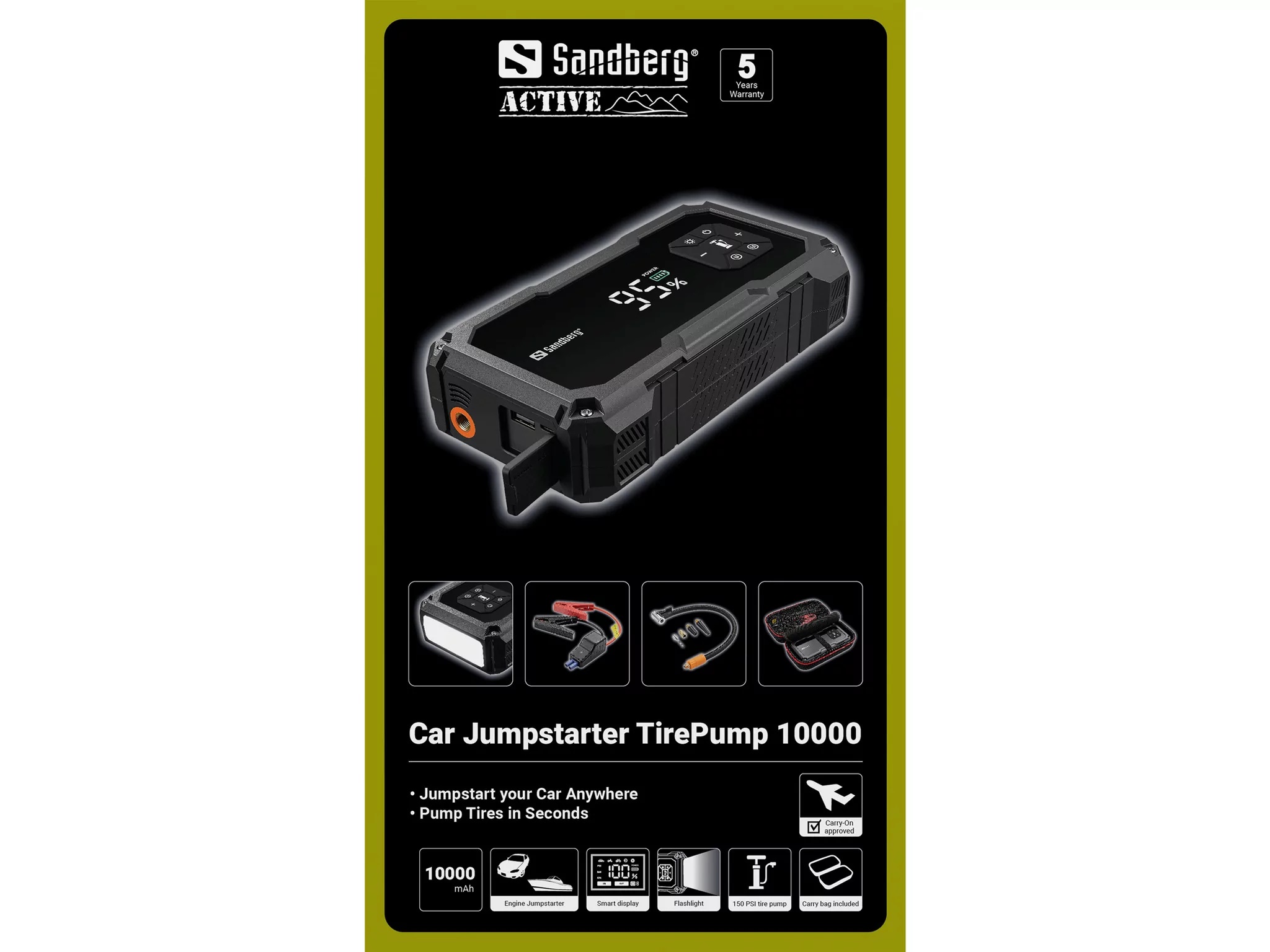 Sandberg Car Jumpstarter TirePump 10000 