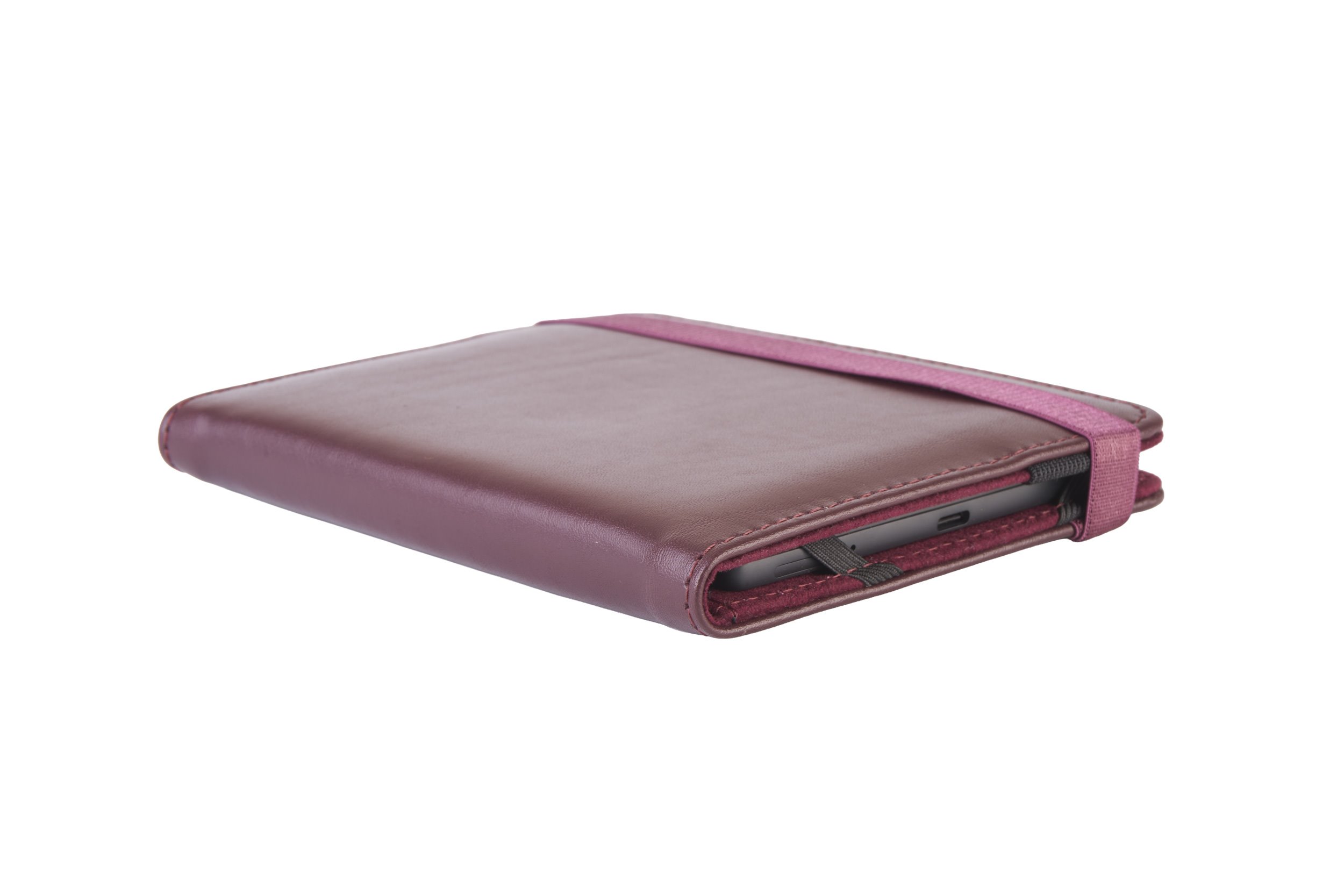 C-TECH PROTECT puzdro z pravej kože pre 6" zariadenie, RLC-02, bordó (Onyx Boox Go 6 a Poke 5) 