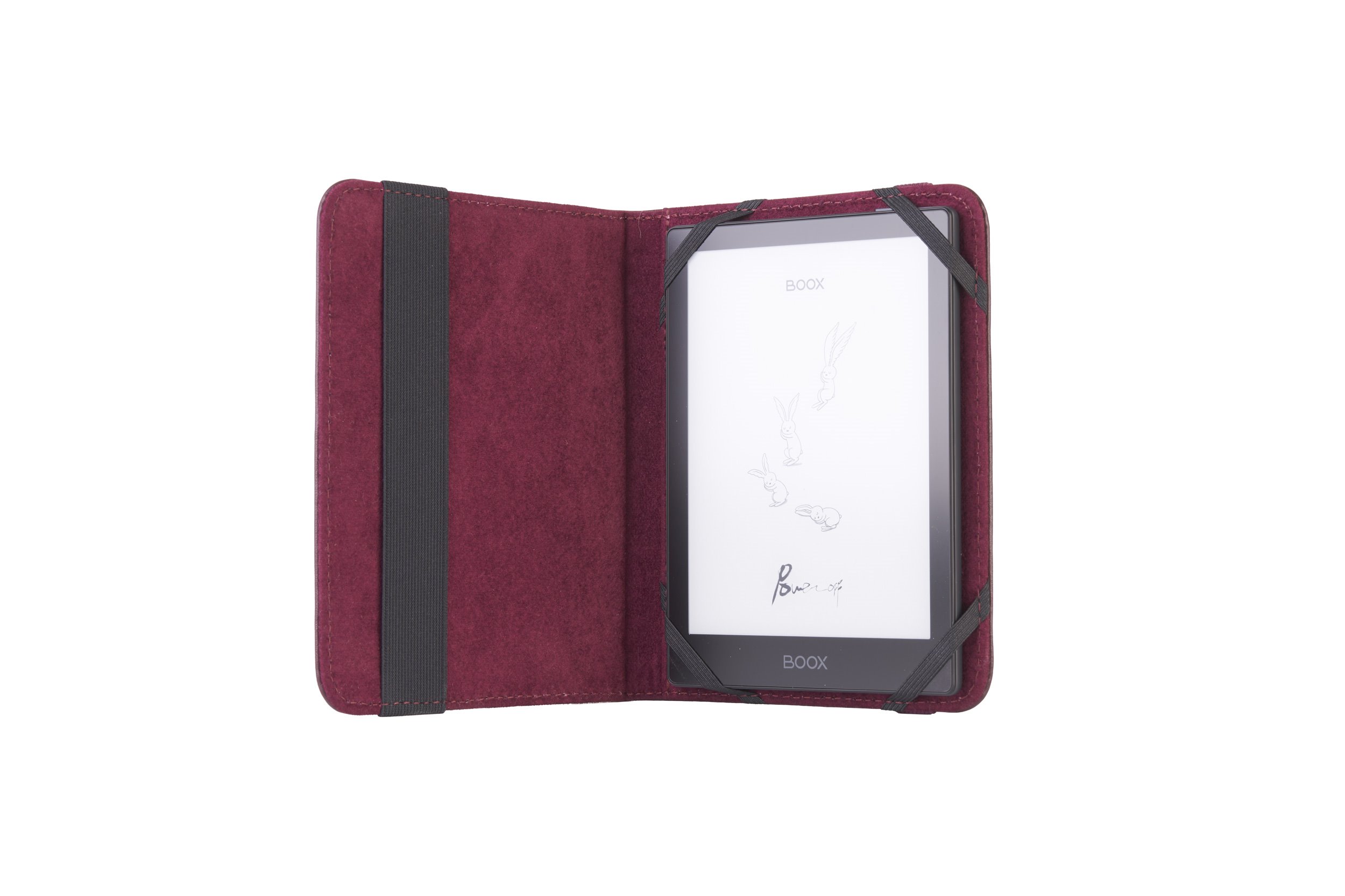 C-TECH PROTECT puzdro z pravej kože pre 6" zariadenie, RLC-02, bordó (Onyx Boox Go 6 a Poke 5) 