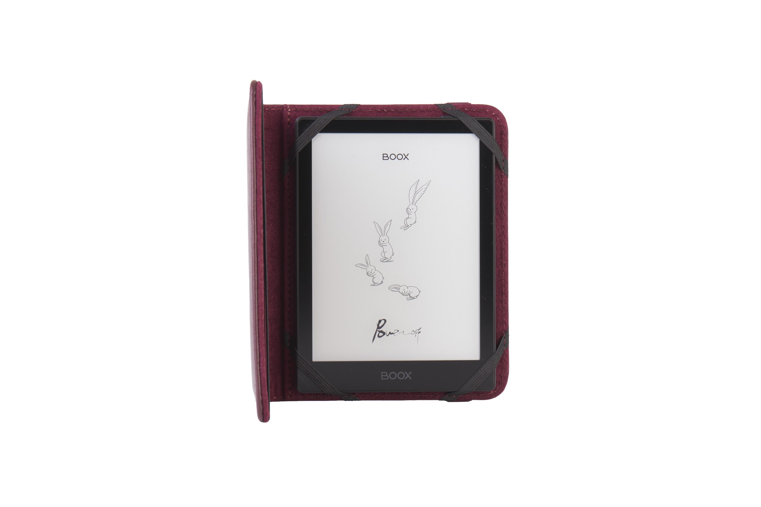 C-TECH PROTECT puzdro z pravej kože pre 6" zariadenie, RLC-02, bordó (Onyx Boox Go 6 a Poke 5) 