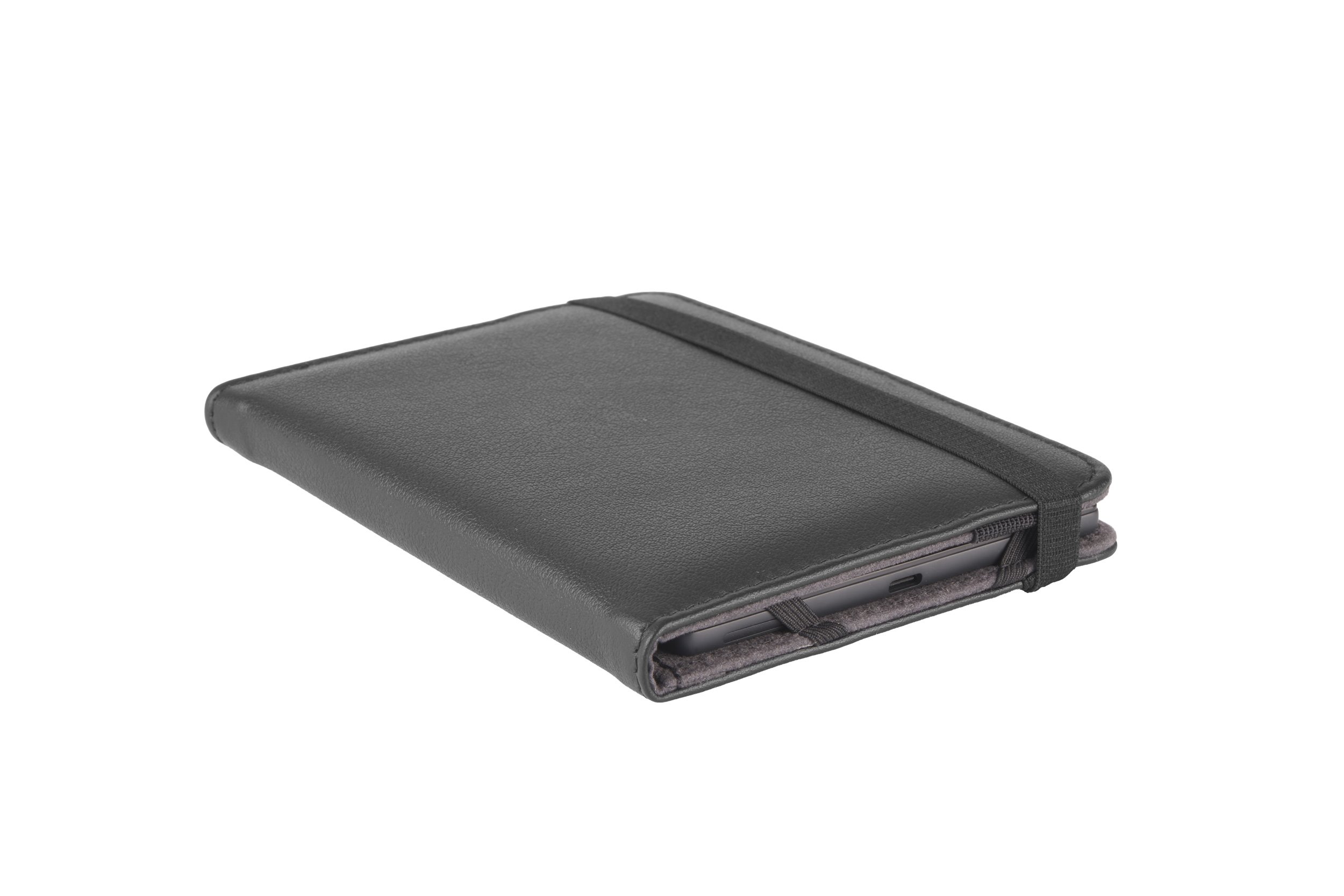 C-TECH PROTECT púzdro z pravej kože pre 6" zariadenie, RLC-02, čierne (Onyx Boox Go 6 a Poke 5) 