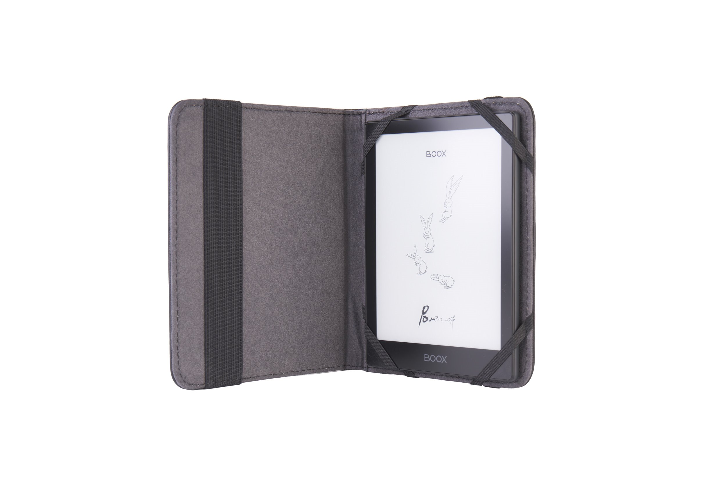 C-TECH PROTECT púzdro z pravej kože pre 6" zariadenie, RLC-02, čierne (Onyx Boox Go 6 a Poke 5) 