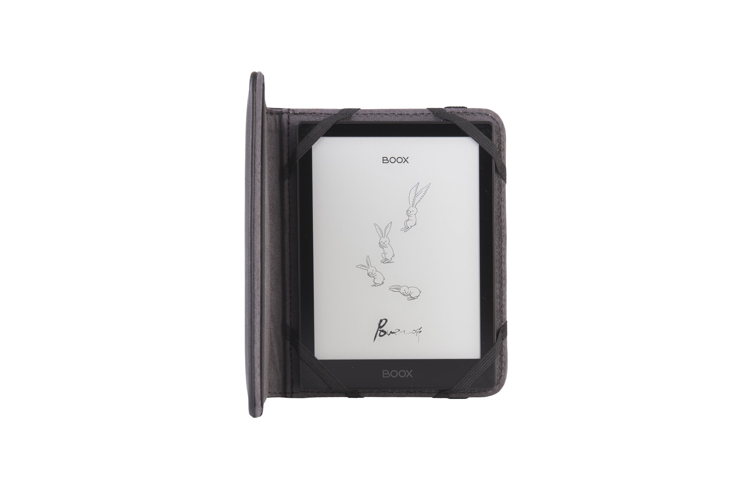 C-TECH PROTECT púzdro z pravej kože pre 6" zariadenie, RLC-02, čierne (Onyx Boox Go 6 a Poke 5) 