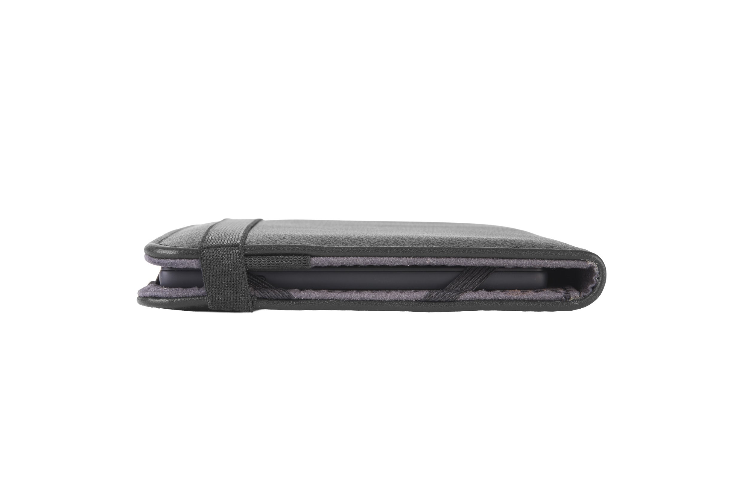 C-TECH PROTECT púzdro z pravej kože pre 6" zariadenie, RLC-02, čierne (Onyx Boox Go 6 a Poke 5) 