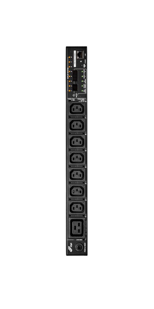 FSP 16A 8-Outlet 1U Outlet-Metered & Switched eco PDU 