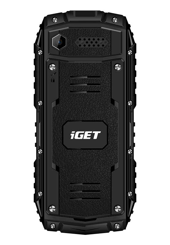 iGET Defender D10 Black - odolný telefon IP68, DualSIM, 2500 mAh, BT, powerbanka, svítilna, FM, MP3 