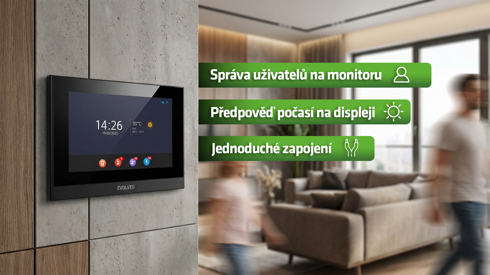 EVOLVEO DoorPhone ID-1, 2-drôtový videotelefón s RFID, odtlačkom prsta a podporou ONVIF kamier 