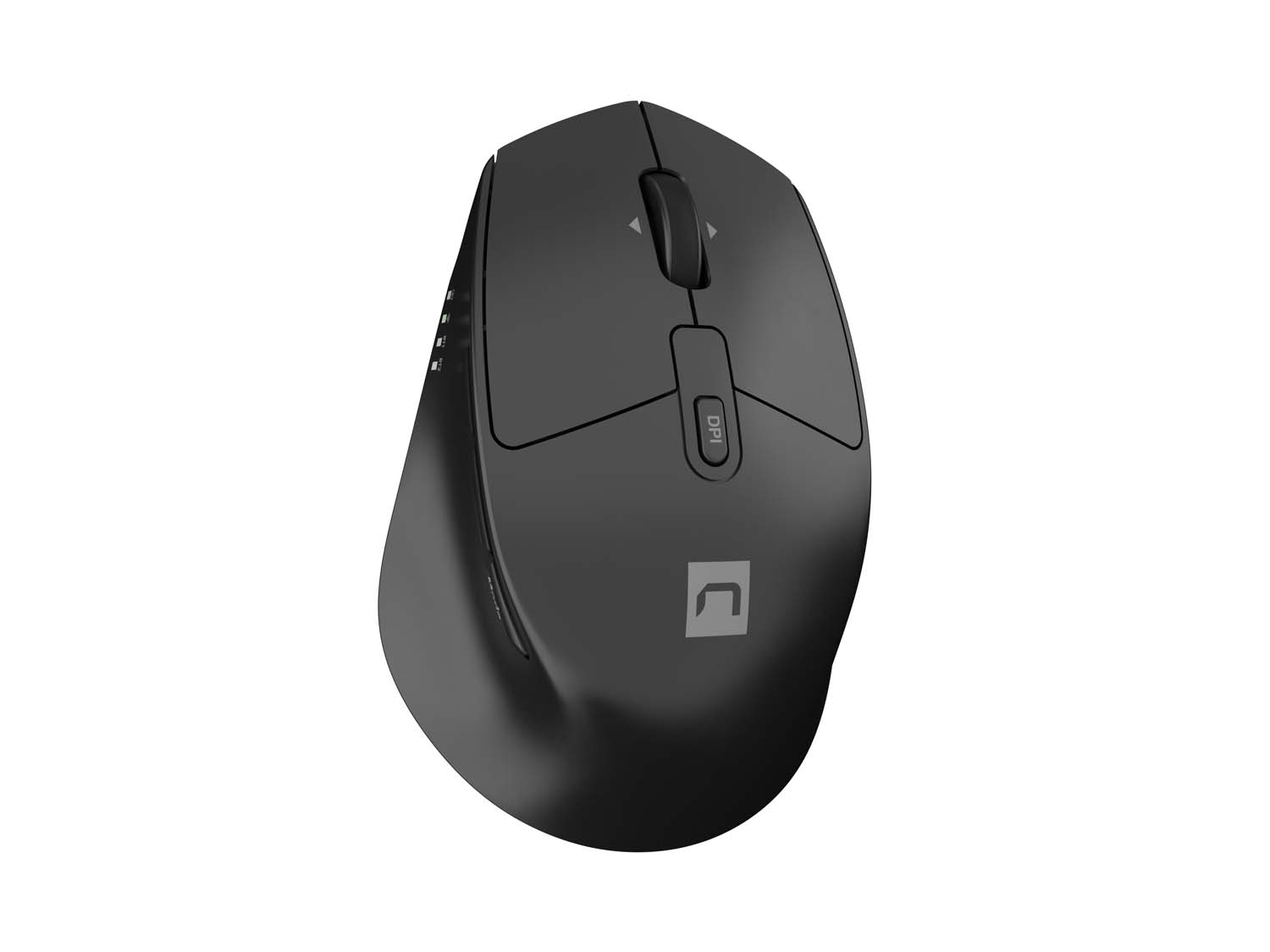 Myš bezdrôtová Natec KITE/ Kancelárska/ Blue Sense/ Pre pravákov/ 4 000 DPI/ USB+BT/ Čierna 
