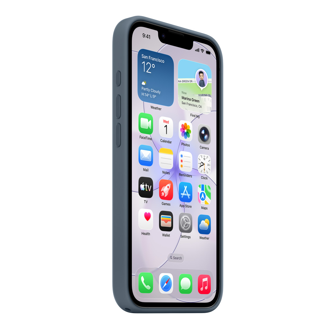 iPhone 17e Silicone Case with MagSafe – Anchor Blue 