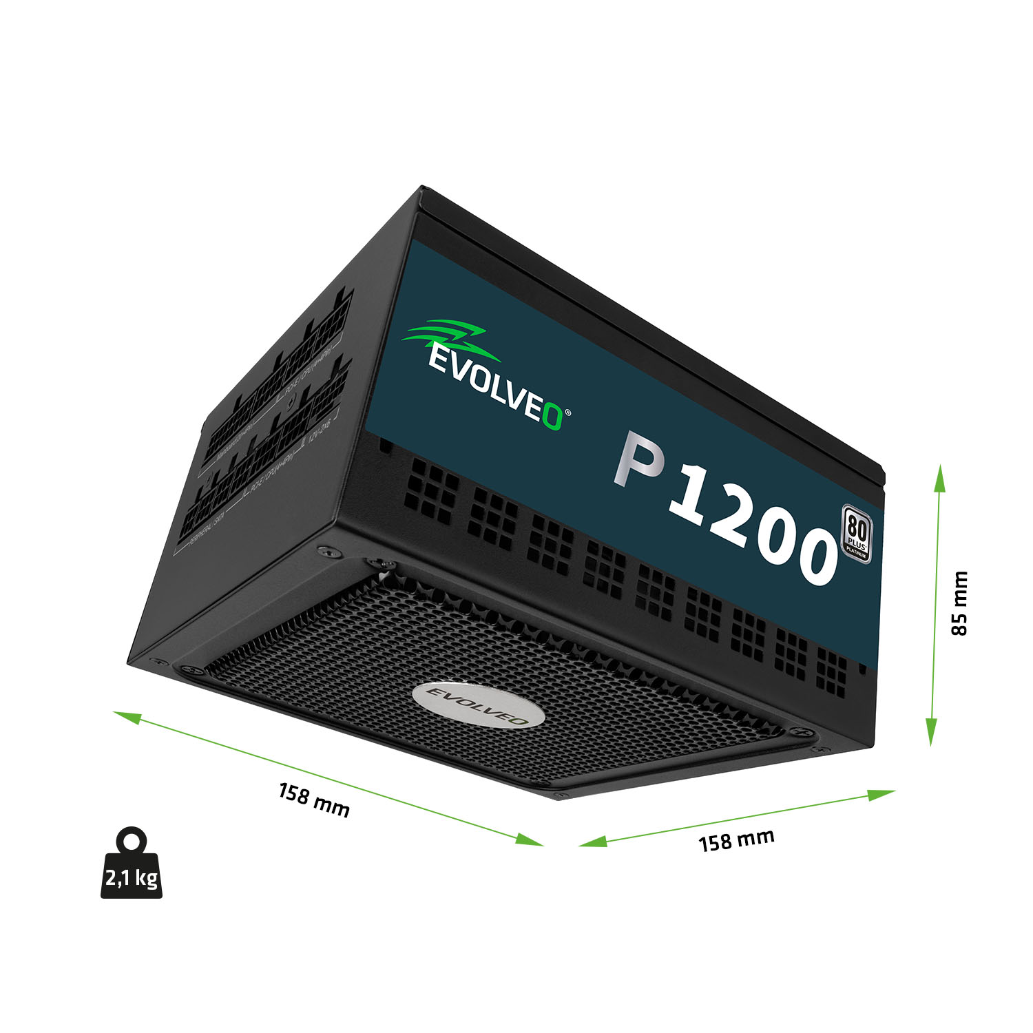 EVOLVEO P1200, 1200W/ ATX 3.1/ 80+ PLATINUM/  