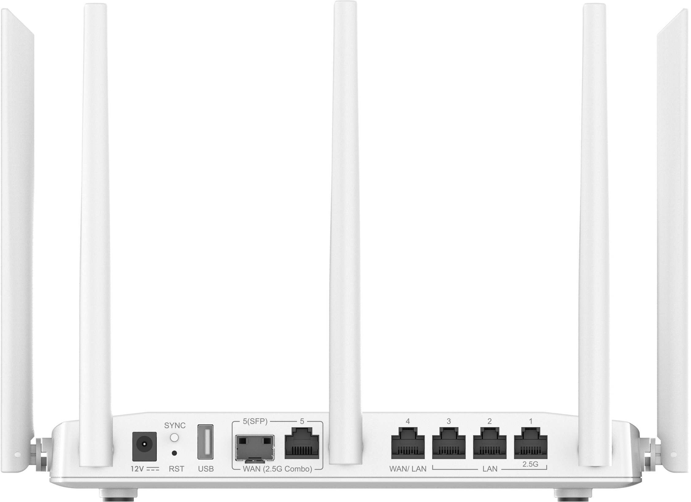Grandstream GWN7062 Wi-Fi 6 router, 1× 2.5G Combo SFP/ RJ45 WAN, 1× 1G WAN/ LAN, 1× 2.5G LAN, 2× 1G LA 