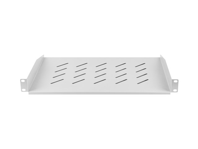 LANBERG 19" PEVNÁ POLICA 1U/ 483X315MM MAX. NOSNOSŤ DO 25 KG ŠEDÁ 