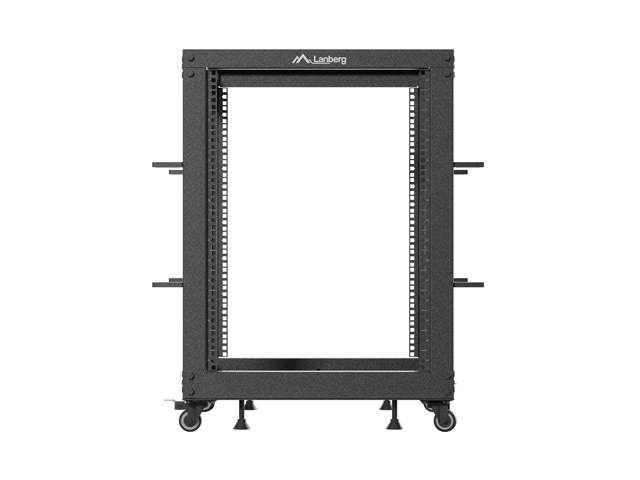 LANBERG OTVORENÝ RACK 15U 19" 600X600-1100 NASTAVITEĽNÝ ČIERNY 