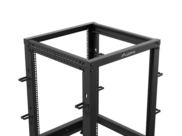 LANBERG OTVORENÝ RACK 15U 19" 600X600-1100 NASTAVITEĽNÝ ČIERNY 