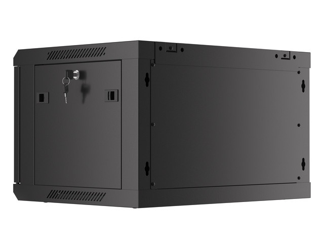 LANBERG RACKOVÁ SKRIŇA 19" PRO MONTÁŽ NA STENU 6U/ 600X450 PRO VLASTNÚ MONTÁŽ S KOVOVÝMI DVERMI ČIERNA 