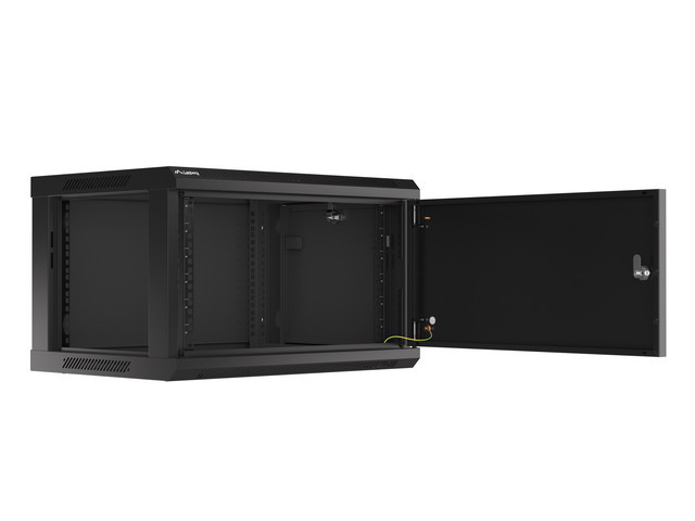 LANBERG RACKOVÁ SKRIŇA 19" PRO MONTÁŽ NA STENU 6U/ 600X450 PRO VLASTNÚ MONTÁŽ S KOVOVÝMI DVERMI ČIERNA 