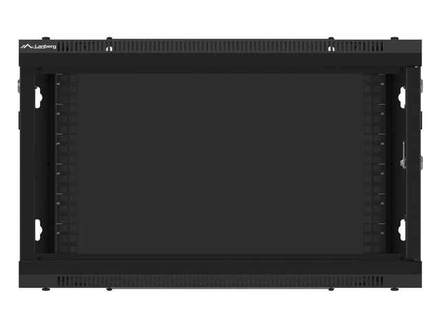 LANBERG RACKOVÁ SKRIŇA 19" PRO MONTÁŽ NA STENU 6U/ 600X450 PRO VLASTNÚ MONTÁŽ S KOVOVÝMI DVERMI ČIERNA 