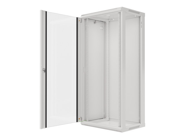 LANBERG RACKOVÁ SKRIŇA 19" NÁSTENNÁ 27U/ 600X450 (FLAT PACK) ŠEDÁ V2 