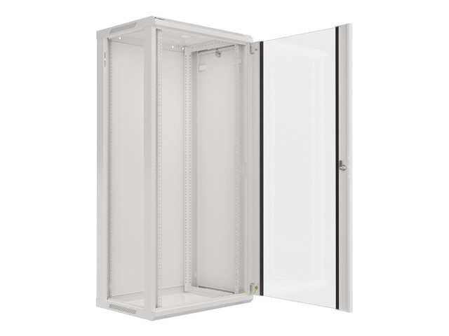 LANBERG RACKOVÁ SKRIŇA 19" NÁSTENNÁ 27U/ 600X450 (FLAT PACK) ŠEDÁ V2 