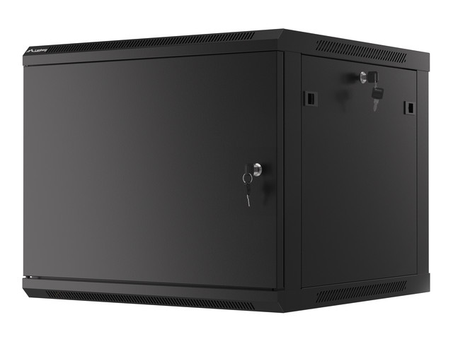 LANBERG RACKOVÁ SKRIŇA 19" PRO MONTÁŽ NA STENU 9U/ 600X600 PRO VLASTNÚ MONTÁŽ S KOVOVÝMI DVERAMI ČIERNA 