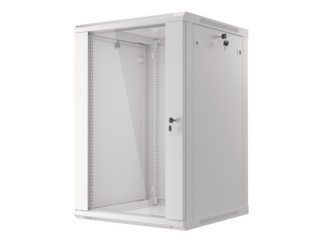 LANBERG 19" RACKOVÁ SKRIŇA PRO MONTÁŽ NA STENU 18U/ 600X600 (FLAT PACK) ŠEDÁ V2 