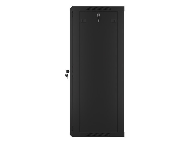 LANBERG 19" RACKOVÁ SKRIŇA PRO MONTÁŽ NA STENU 22U/ 600X450 (FLAT PACK) S PROSKLENÝMI DVERMI ČIERNA V2 