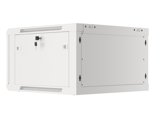 LANBERG 19" RACKOVÁ SKRIŇA PRO MONTÁŽ NA STENU 6U/ 600X600 (FLAT PACK) S PROSKLENÝMI DVERAMI ŠEDÁ V2 