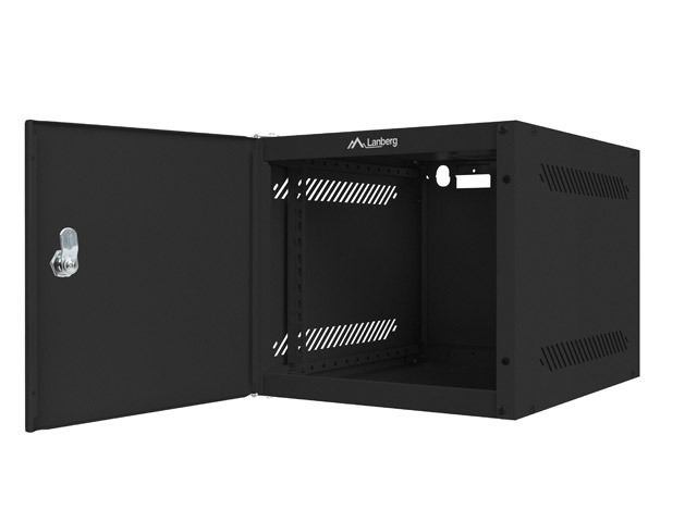 LANBERG RACKOVÁ SKRIŇA 10" NÁSTENNÁ 4U/ 280X310 PRO VLASTNÚ MONTÁŽ S KOVOVÝMI DVERAMI ČIERNA-FLAT PACK 