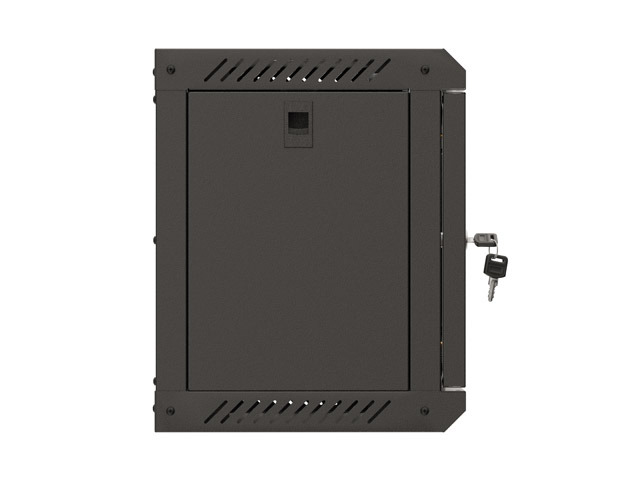 LANBERG RACKOVÁ SKRIŇA 10" PRO MONTÁŽ NA STENU 6U/ 300X300 (FLAT PACK) S PROSKLENÝMI DVERMI ČIERNA 