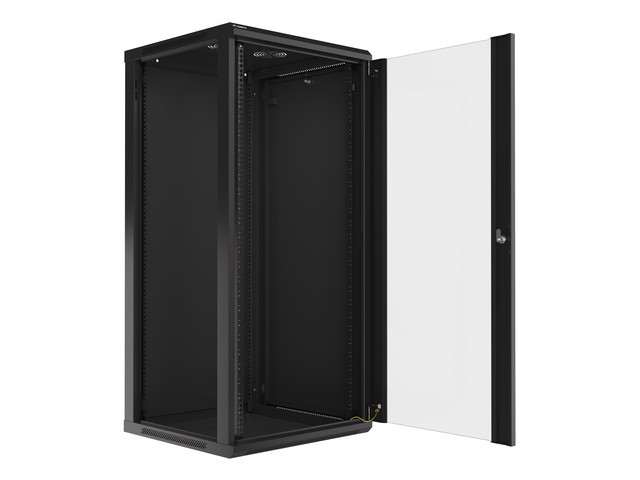 LANBERG 19" RACKOVÁ SKRIŇA PRO MONTÁŽ NA STENU 27U/ 600X600 (FLAT PACK) ČIERNA V2 