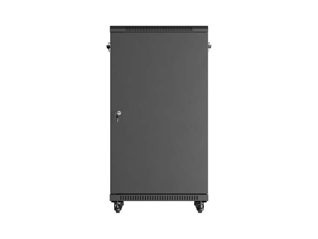 LANBERG INŠTALAČNÝ SKRIŇOVÝ ROZVADEČ 19" 22U 600X600 ČIERNE SKLENENÉ DVERE (PLOCHÉ BALENIE) 