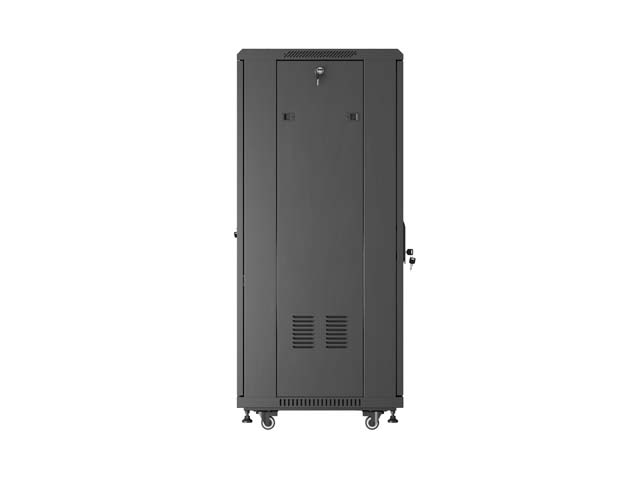 LANBERG 19" VOĽNE STOJÚCA RACKOVÁ SKRIŇA 27U/ 600X600 (FLAT PACK) S PRESKLENÝMI DVERAMI ČIERNA 