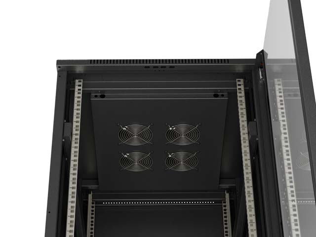 LANBERG 19" VOĽNE STOJÚCA RACKOVÁ SKRIŇA 42U/ 600X800 (FLAT PACK) S PRESKLENÝMI DVERAMI ČIERNA 