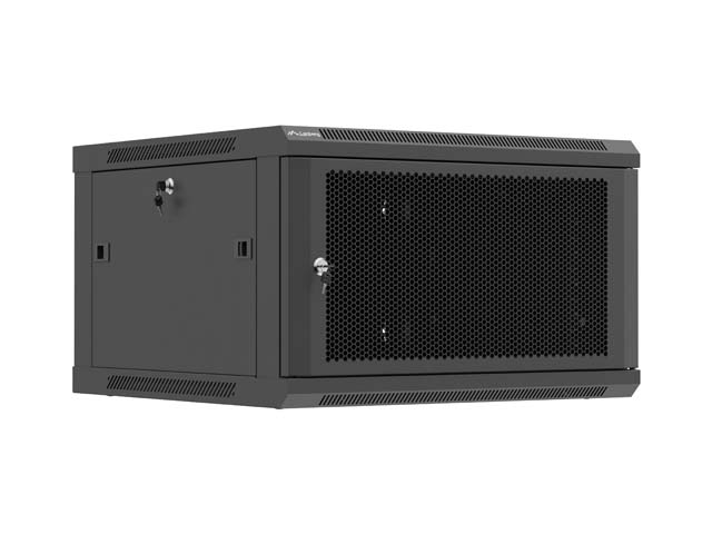 LANBERG NÁSTENNÁ INŠTALAČNÁ SKRIŇA 19" 6U 600X600 ČIERNE PERFOROVANÉ DVERE (PLOCHÉ BALENIE) 