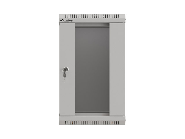 LANBERG RACKOVÁ SKRIŇA 10" NÁSTENNÁ 9U/ 300X300 (FLAT PACK) S PRESKLENÝMI DVERAMI ŠEDÁ 
