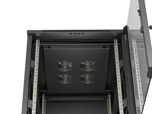 LANBERG INŠTALAČNÝ RACK 19" 15U 600X800 ČIERNE SKLENENÉ DVERE (PLOCHÉ BALENIE) 
