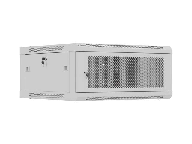 LANBERG NÁSTENNÁ INŠTALAČNÁ SKRIŇA 19" 4U 600X600 ŠEDÉ PERFOROVANÉ DVERE (PLOCHÉ BALENIE) 