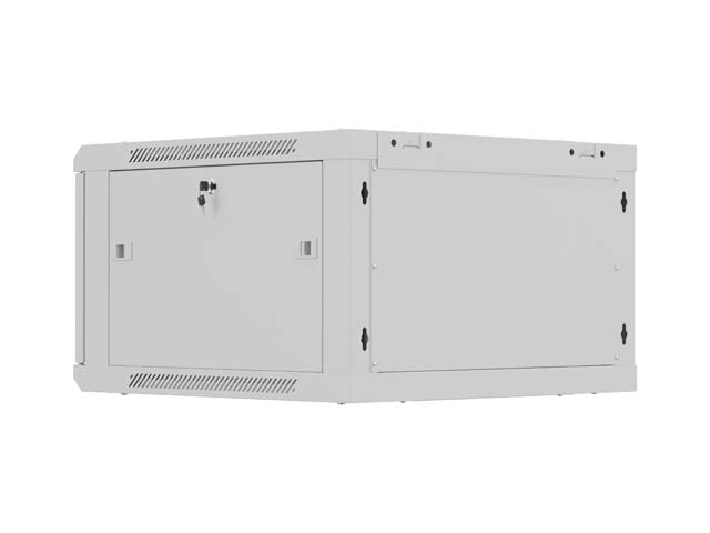 LANBERG NÁSTENNÁ INŠTALAČNÁ SKRIŇA 19" 6U 600X600 ŠEDÉ PERFOROVANÉ DVERE (PLOCHÉ BALENIE) 