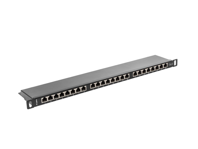 LANBERG PATCH PANEL 24 PORTOV 0, 5U 19" CAT.6 FTP TIENE ČIERNY 