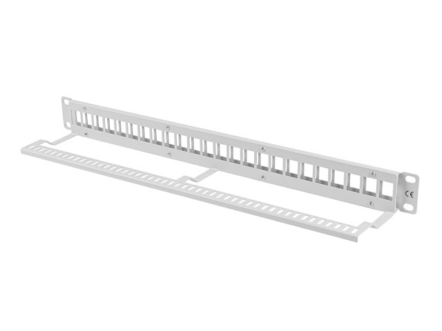 LANBERG PATCH PANEL BLANK 24 PORTOV 1U PRO MODULY KEYSTONE ŠEDÝ 