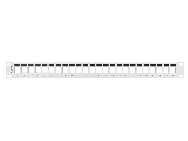 LANBERG PATCH PANEL BLANK 24 PORTOV 1U PRO MODULY KEYSTONE ŠEDÝ 